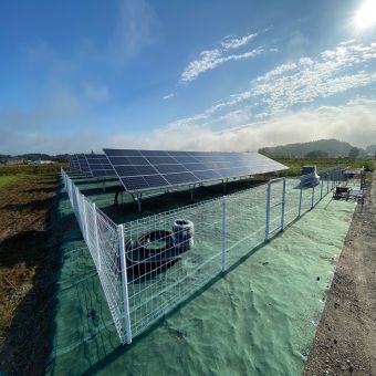 Sistema di montaggio a terra solare ad Aichi in Giappone