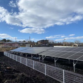 Sistema di montaggio a terra solare ad Aomori in Giappone