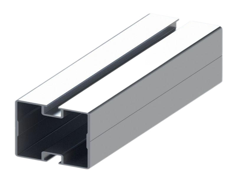 Aluminum square tube for solar installations